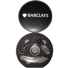 S/4 wine opener set with PU  leahter box - Barclays